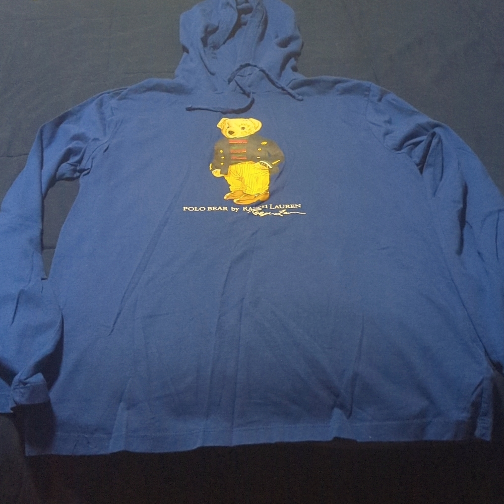 NWOT men's Polo Bear T shirt hooded jersey, size M